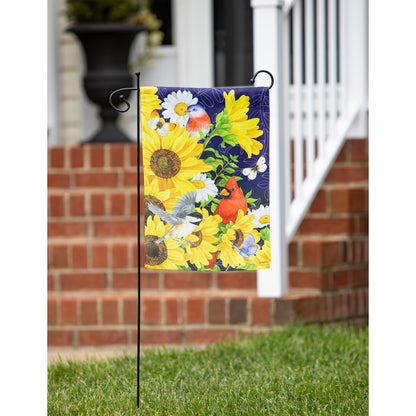 Sunflower Glory Garden Suede Flag
