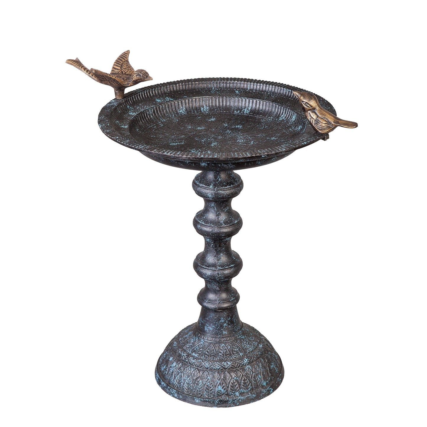 Sculpted Songbirds Metal Pedestal Birdbath