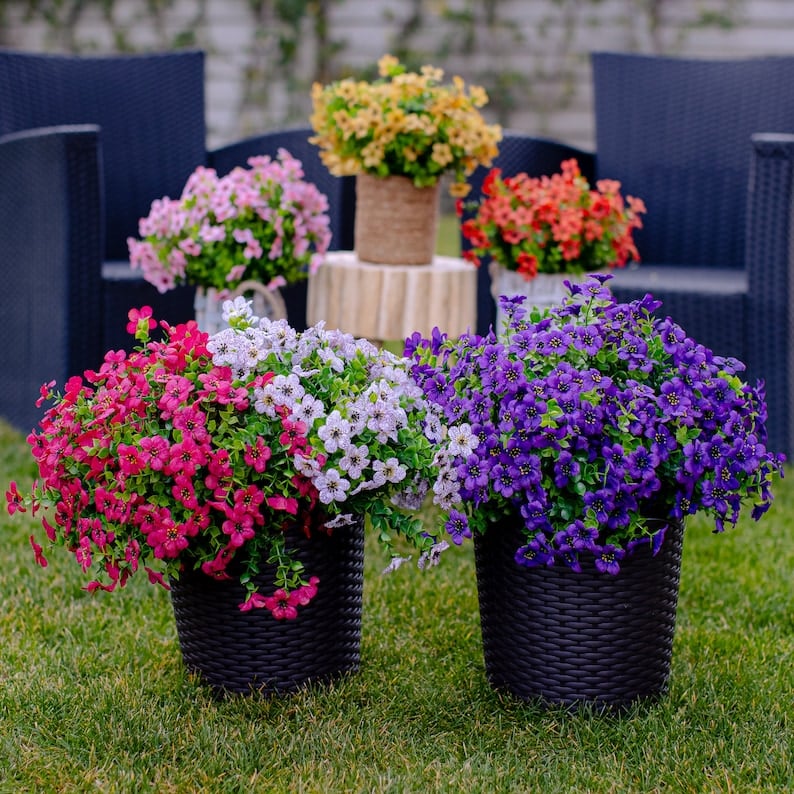 🔥Last Day Only $6.99 💐UV Resistant Colorful Faux Flower for Outdoors
