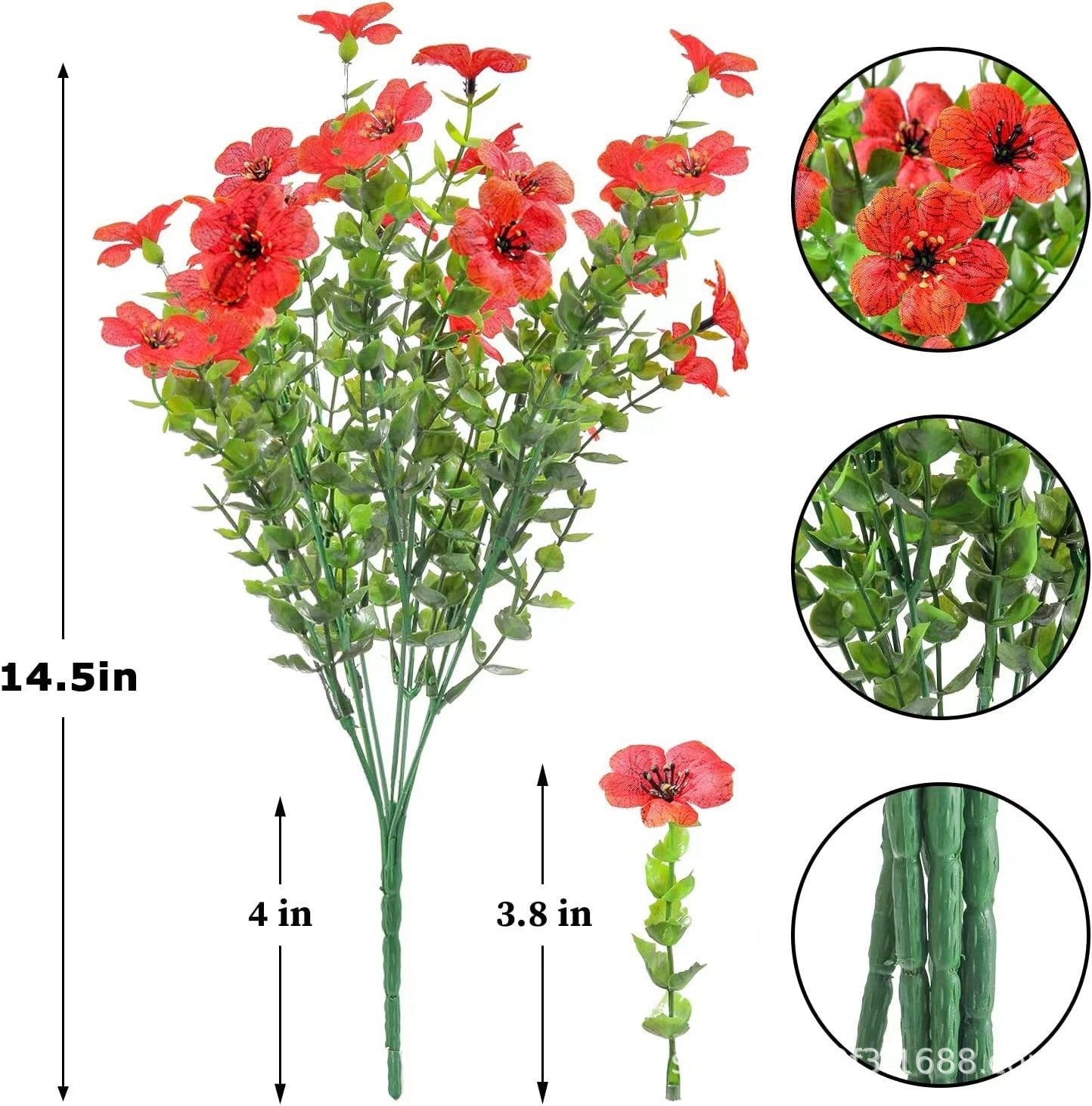 🔥Last Day Only $6.99 💐UV Resistant Colorful Faux Flower for Outdoors